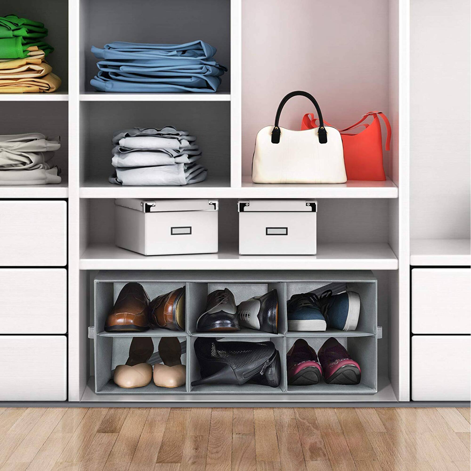 Sorbus 25" Gray Shoe Organizer Bin